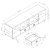 CoasterEssence 700910 Burkett - 2 Door Engineered Wood TV Stand - White High Gloss