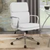 CoasterEssence 801767 Ximena - Upholstered Adjustable Mid Back Office Chair - White