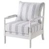 CoasterElevations 903835 Blanchett - Upholstered Bobbin Accent Chair - White And Navy