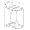 CoasterEveryday 910001 Elfman - 2-Tier Glass Shelf Metal Bar Cart - Black And Chrome