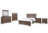 New Classic 00-658-16N New Classic 00-658-16N Mar Vista - 6/6 Eastern King 6 Piece Bedroom Set (Bed & Dresser & Mirror & Chest & 2 Nightstands) - Walnut