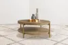 Coaster Fine Furniture 706188 Arini - Round Coffee Table With Storage Shelf - Sand Wash