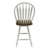 Liberty Furniture 186W-B100324 Liberty Furniture 186W-B100324 Carolina Crossing - Windsor Swivel Counter Chair - White / Antique Honey