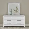 Liberty Furniture 781-BR-DM Reflections - Dresser & Mirror - Pearl White / Rhinestone