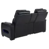 Coaster Fine Furniture 603252PP Zuma - Faux Leather Dual Power Reclining LED Loveseat - Black