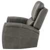 Coaster Fine Furniture 603433PPP Brickston - Triple Power Swivel Glider Recliner - Charcoal