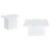 Coaster Fine Furniture 710898-S2 Devar - 2 Piece Square Coffee End Table Set - White High Gloss