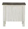 Ashley Furniture T994-7 Havalance - Chair Side End Table - White / Gray