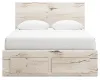 Ashley Furniture B2310B4 Ashley Furniture B2310B4 Lawroy - Queen Panel Bed With Storage Footboard - Light Natural