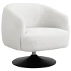 CoasterElevations 905739 Dave - Upholstered Barrel Back Swivel Club Chair - Beige