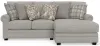 Jackson Furniture Industries 3345/46/76-26 Livingston - 2 Piece Sofa Chaise With Comfort Coil Seating And 6 Accent Pillows Included (RSF Chaise) - Linen