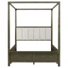 Coaster Fine Furniture 224931Q Gran Park - Queen Four Poster Canopy Bed - Dark Cocoa
