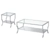 Coaster Fine Furniture 720338-S2 Saide - 2 Piece Glass Top Coffee And End Table Set - Chrome