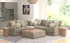 Jackson Furniture Industries 3145/63/59/73/28-28 Jackson Furniture Industries 3145/63/59/73/28-28 Turner - 3 Piece Sectional With Cocktail Ottoman - Mushroom
