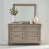 Liberty Furniture 589WT-BR-DM Liberty Furniture 589WT-BR-DM Rustic Traditions - Dresser & Mirror - Saddle Tan