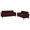 Coaster Fine Furniture 511211-S2 Ruth - 2 Piece Fabric Upholstered Track Arm Sofa - Rust Red