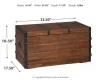 Ashley Furniture A4000096 Kettleby - Storage Trunk - Brown