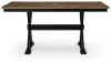 Ashley Furniture D634-32 Ashley Furniture D634-32 Wildenauer - Dining Room Counter Butterfly Extension Table - Brown / Black