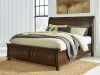Ashley Furniture B697B45 Ashley Furniture B697B45 Porter - King Sleigh Storage Bed - Rustic Brown