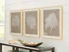 Ashley Furniture A8000486 Hendridge - Wall Art Set (Set of 3) - Taupe / White