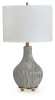 Ashley Furniture L100844 Judlen - Ceramic Table Lamp - Gray / Gold Finish