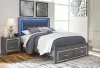 Ashley Furniture B214B3 Ashley Furniture B214B3 Lodanna - Queen Panel Bed With 2 Storage Drawers - Gray