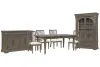Pulaski Furniture P413240-KIT30 Pulaski Furniture P413240-KIT30 Madison Ridge - Extendable Leg Dining Table With 2 Side Chairs, 2 Arm Chairs, Server And China Cabinet - Natural Bark