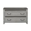 Liberty Furniture 237-CB4490 River Place - Curio Base - Riverstone White & Tobacco