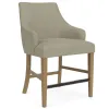 Riverside Furniture 92606 Mix-N-Match Chairs - Swoop Arm Upholstered Stool (Set of 2) - Gray