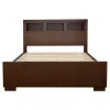 CoasterEssence 200719KE Jessica - Eastern King LED Storage Bookcase Bed - Cappuccino