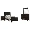 CoasterEveryday 202091T-S4 Carlton - 4 Piece Twin Bedroom Set - Cappuccino