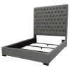 CoasterEssence 300621Q Camille - Upholstered Queen Panel Bed - Gray