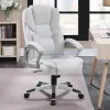 CoasterEssence 801140 Kaffir - Upholstered Adjustable Home Office Desk Chair - White