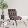 Coaster Fine Furniture 907503 Aloma - Upholstered Tufted Armless Accent Chair - Brown