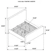 Coaster Fine Furniture 302052KE Wren - Upholstered Eastern King Platform Bed - Gray