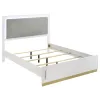 Coaster Fine Furniture 224771KW Caraway - Wood California King LED Panel Bed - White