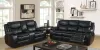 Furniture of America CM6981-LV-CT Pollux - Console Loveseat With 2 Recliners - Black