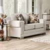 Furniture of America SM6437-LV Emely - Loveseat - Light Gray / Gold