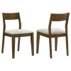 Coaster Fine Furniture 108922 Almonte - Dining Chair Upholstered Seat (Set of 2) - Dark Brown