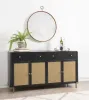 Coaster Fine Furniture 108935BLK Arini - 2-Drawer Cane Door Dining Sideboard Server - Black