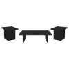 Coaster Fine Furniture 706278-S3 Max - 3 Piece Rectangular Coffee And End Table Set - Black