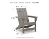 Ashley Furniture P802-898 Visola - Adirondack Chair - Gray