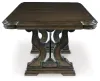 Ashley Furniture D947/55T/55B/01(2)/01A/00/80/81 Maylee - 11 Pc. - Dining Extension Table, 4 Side Chairs, 2 Arm Chairs, Storage Bench, Buffet And Hutch - Dark Brown