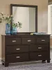 Ashley Furniture B441B1 Covetown - Dresser And Mirror - Dark Brown