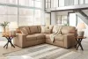 Ashley Furniture 38006S1 Bandon - 2-Piece Sectional With Raf Loveseat - Toffee