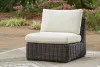 Ashley Furniture P711P1 Ashley Furniture P711P1 Kimora - 3-Piece Outdoor Sectional - Beige / Dark Brown
