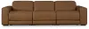 Ashley Furniture PCU10700S9 Ashley Furniture PCU10700S9 Magic Man - 3-Piece Power Reclining Sectional Sofa With Armless Chair With Manual Headrest - Caramel