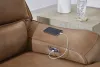 Ashley Furniture PCU62606S6 Ashley Furniture PCU62606S6 DeepWakes - 6-Piece Power Reclining Sectional With RAF Press Back Power Chaise And Storage Console - Caramel