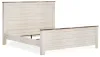 Ashley Furniture B267B28 Willowton - California King Panel Bed - Whitewash