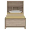 Samuel Lawrence Furniture S496-YBR-13 River Creek - Twin Bed with Bookcase Headboard and Trundle - River Birch Brown